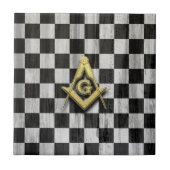 Square Compass und Schachbretts Fliese (Vorderseite)