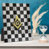 Square Compass und Schachbretts Fotoplatte (Seite)