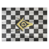Square Compass und Schachbretts Tischdecke (Vorderseite (Horizontal))