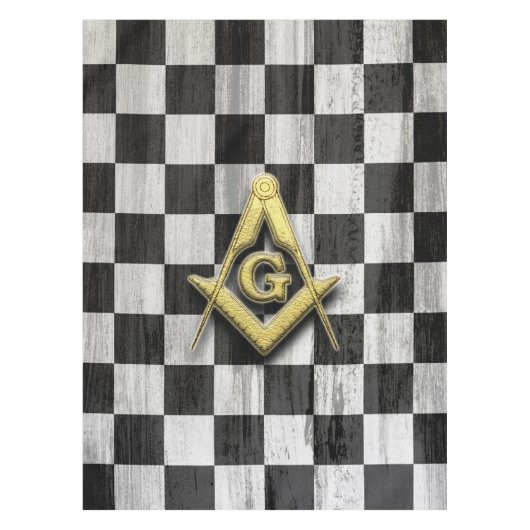 Square Compass und Schachbretts Tischdecke (Vorderseite)