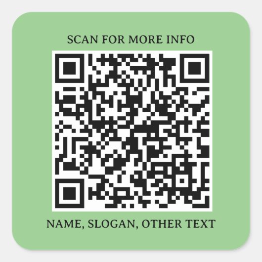 Square Connect: QR-Code-Aufkleber für Unternehmen Quadratischer Aufkleber (Vorderseite)