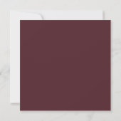 Square Copper Geometric Burgundy Blue Wedding Einladung (Rückseite)