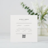 Square Cream Wedding QR Code II UAWG (Stehend Vorderseite)