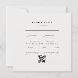 Square Cream Wedding QR Code II UAWG