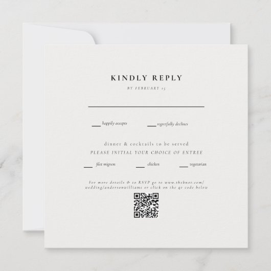 Square Cream Wedding QR Code II UAWG (Vorderseite)