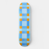 Square Crosses Karo 10 Blue Orange Skateboard (Vorderseite)