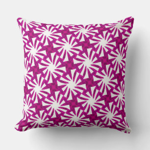 Square cushion Jimette Design fuchsia ans white Kissen