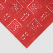 Square Custom Business Logo Valentine's Day Red Seidenpapier (Ausschnitt)