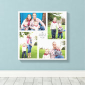 Square Custom Family 4-Foto-Leinwand Leinwanddruck (Insitu (Holzboden))