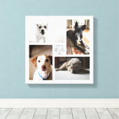 Square Custom Family Pet 4-Foto-Leinwand Leinwanddruck (Insitu (Holzboden))