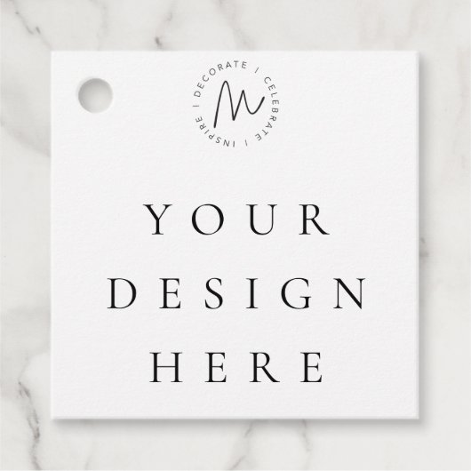 Square Custom Favor Tag Geschenkanhänger (Vorderseite)