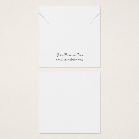 Square Custom Necklklack Display Card (Vorne & Hinten)