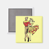 Square Dance Couple Magnet (Vorderseite/Rückseite)