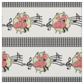 Square Dance Couple Red Karo Dress Black Karo Stoff (Muster)