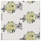 Square Dance Couple Yellow Karo Dance Music Stoff (Nahaufnahme)