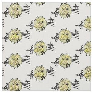 Square Dance Couple Yellow Karo Dance Music Stoff