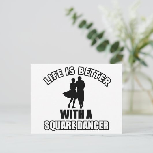 Square Dance Designs Postkarte (Stehend Vorderseite)