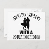 Square Dance Designs Postkarte (Vorne/Hinten)