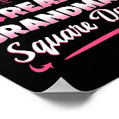 Square Dance Four Paares Folk Dancer Grandma Gran Poster (Ecke)