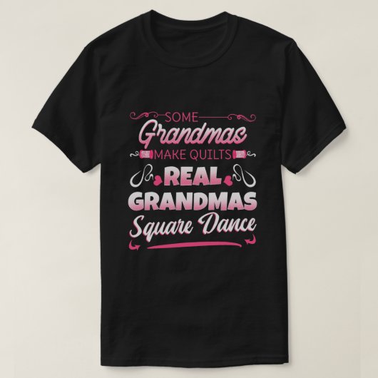 Square Dance Four Paares Folk Dancer Grandma Gran T-Shirt (Design vorne)