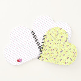 Square Dance Heart Shaped Notebook Notizblock