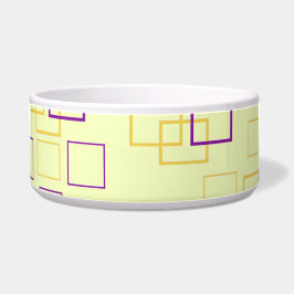 Square Dance Keramik Pet Bowl Napf