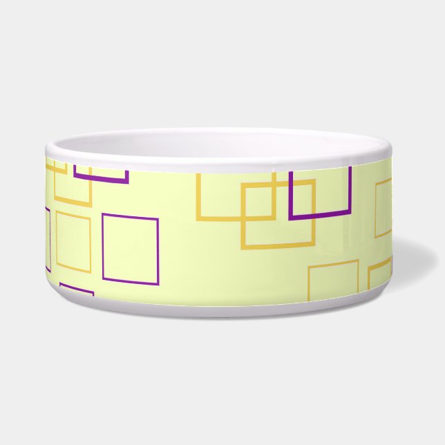 Square Dance Keramik Pet Bowl Napf (Vorderseite)