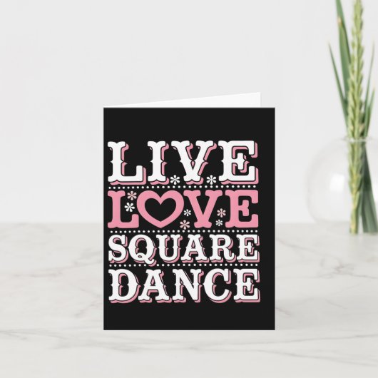 Square Dance Liebe Square Dancing Square Tanzvorfü Karte (Vorderseite)