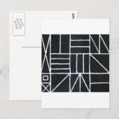 Square Dance ( line minimalism ) Postkarte (Vorne/Hinten)