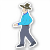 Square Dance Man Aufkleber (Vorderseite)