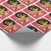 Square Dance oder 50"s Dancers Gift Wrapping Geschenkpapier (Ecke)