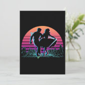 Square Dance Square Dance Retro Einladung (Stehend Vorderseite)