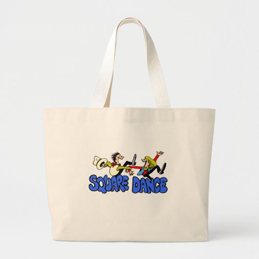 Square Dance T - Shirt und Geschenke. Jumbo Stoffbeutel (Vorne)