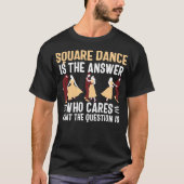 Square Dance women Männer T - Shirt Tanzpaar (Vorderseite)