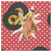 Square Dancers oder Swing Tänzer mit Platten Pirat Stoff (Nahaufnahme)