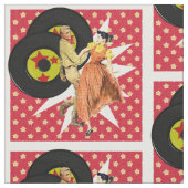 Square Dancers oder Swing Tänzer mit Platten weiß Stoff (Nahaufnahme)