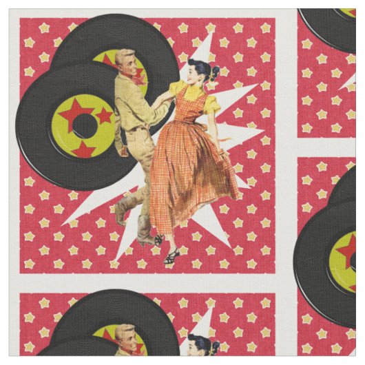Square Dancers oder Swing Tänzer mit Platten weiß Stoff (Nahaufnahme)