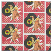 Square Dancers oder Swing Tänzer mit Platten weiß Stoff (Muster)