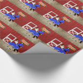 Square Dancing Barn Dance Scene Hoe-Down Geschenkpapier (Ecke)