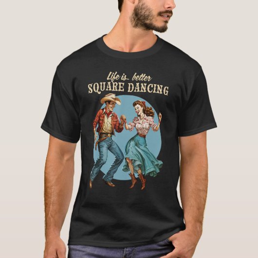 Square Dancing Country Western Dance T-Shirt (Vorderseite)