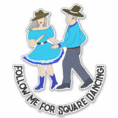 Square Dancing Couple Aufkleber (Vorderseite)