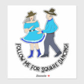 Square Dancing Couple Aufkleber (Blatt)