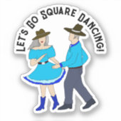 Square Dancing Couple Aufkleber (Vorderseite)