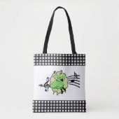 Square Dancing Couple in Green Karo Outfits Tasche (Vorderseite)