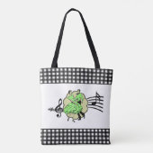 Square Dancing Couple in Green Karo Outfits Tasche (Rückseite)