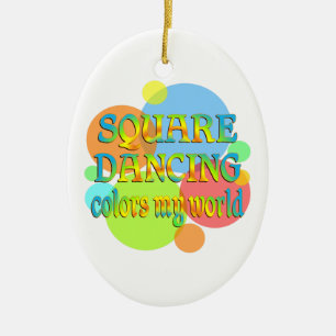 Square-Dancing färbt meine Welt Keramik Ornament
