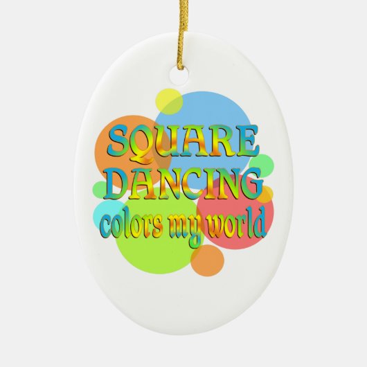 Square-Dancing färbt meine Welt Keramik Ornament (Vorne)