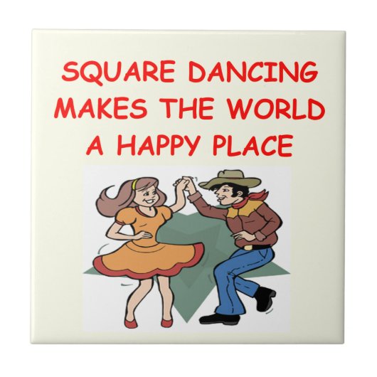 Square-Dancing Fliese (Vorderseite)