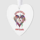 Square Dancing Glitzern Ornament (Vorderseite)