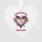 Square Dancing Glitzern Ornament (Vorderseite)